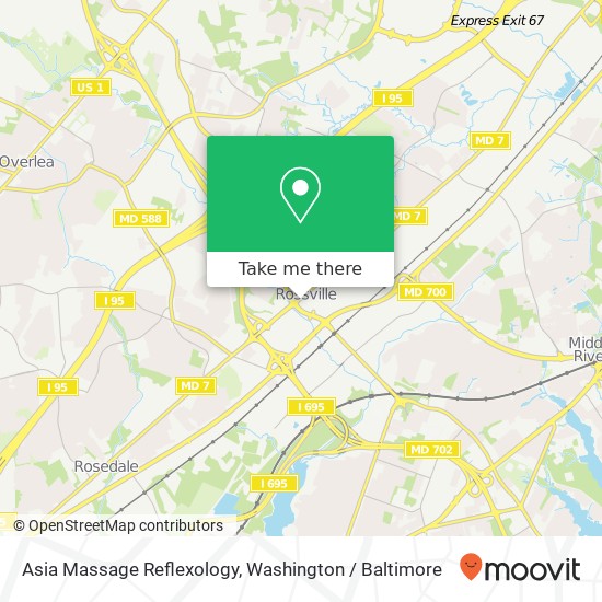 Mapa de Asia Massage Reflexology, 8767 Philadelphia Rd