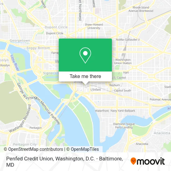 Mapa de Penfed Credit Union