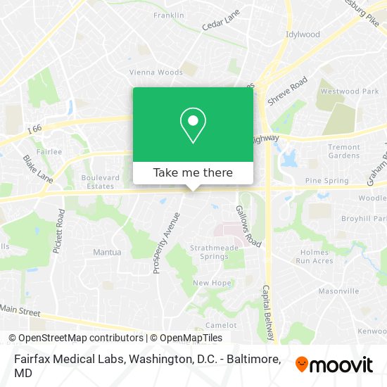 Mapa de Fairfax Medical Labs
