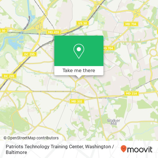Mapa de Patriots Technology Training Center, 5800 Martin Luther King Jr Hwy