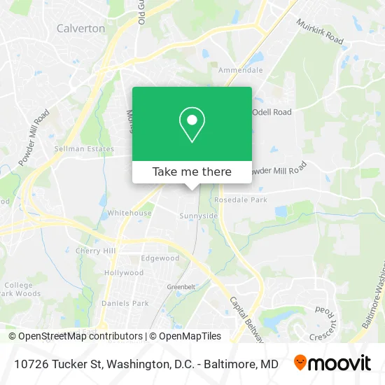 Mapa de 10726 Tucker St