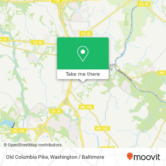 Mapa de Old Columbia Pike, Ellicott City, MD 21043