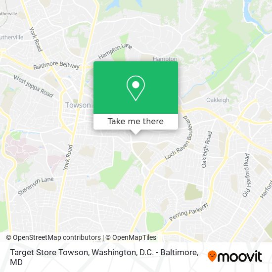 Mapa de Target Store Towson