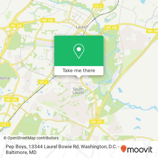 Pep Boys, 13344 Laurel Bowie Rd map