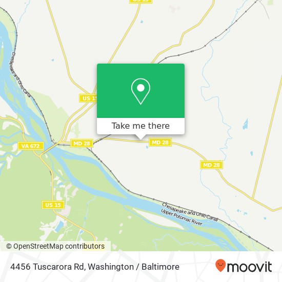 Mapa de 4456 Tuscarora Rd, Tuscarora, MD 21790