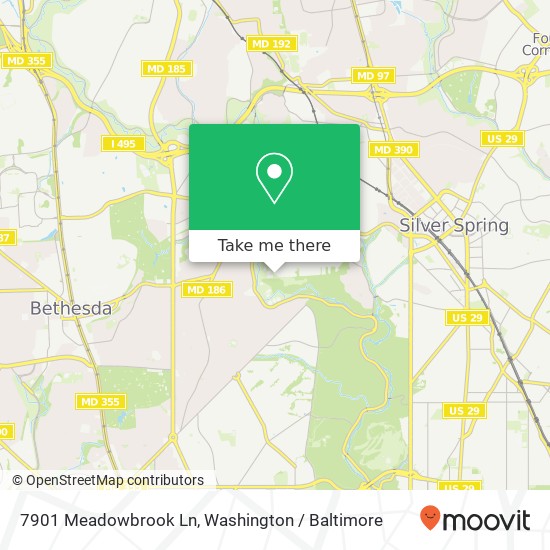 7901 Meadowbrook Ln, Chevy Chase, MD 20815 map