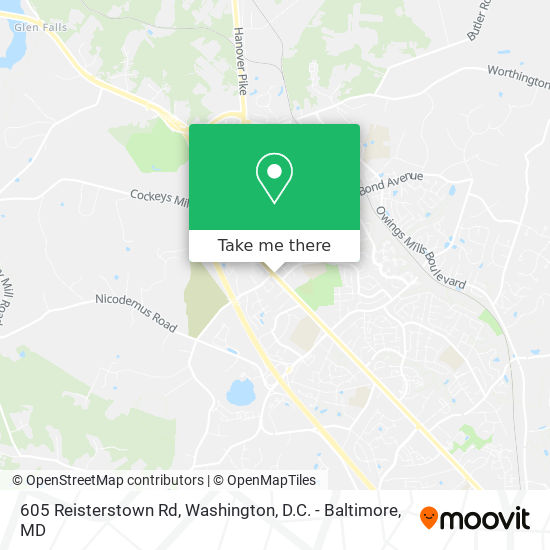 Mapa de 605 Reisterstown Rd