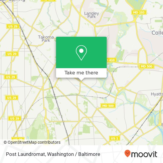 Mapa de Post Laundromat, 5613 Sargent Rd