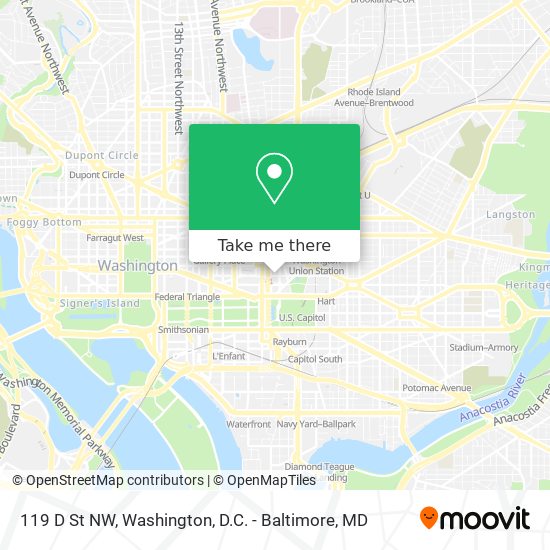 Mapa de 119 D St NW