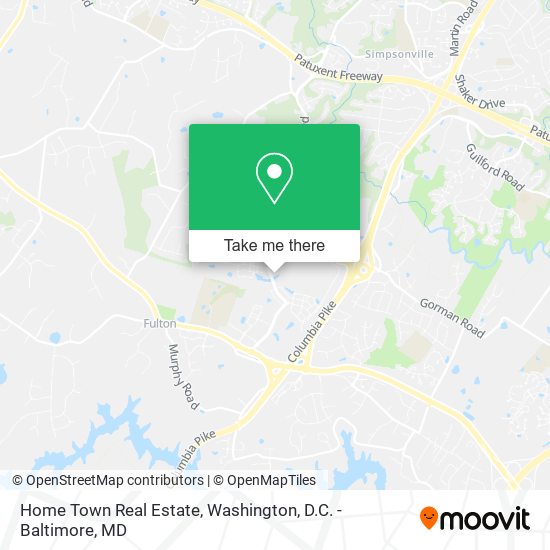 Home Town Real Estate, 7625 Maple Lawn Blvd map