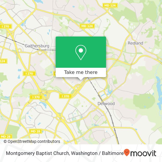 Mapa de Montgomery Baptist Church, 8605 Grovemont Cir