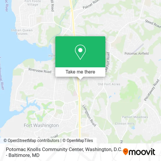 Potomac Knolls Community Center map