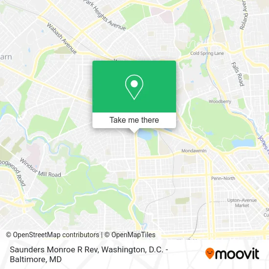 Mapa de Saunders Monroe R Rev