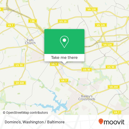 Domino's, 6138 Arlington Blvd map