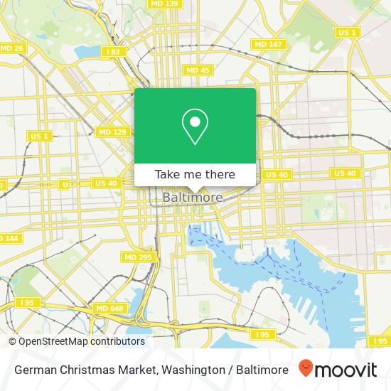 German Christmas Market, 400 E Lexington St map
