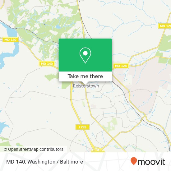 Mapa de MD-140, Reisterstown, <B>MD< / B> 21136