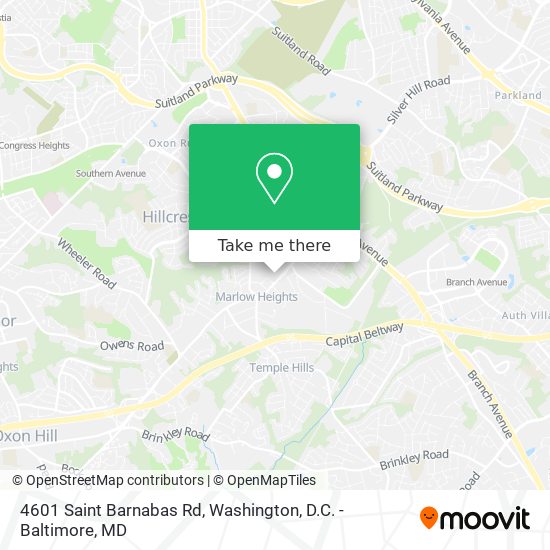 Mapa de 4601 Saint Barnabas Rd