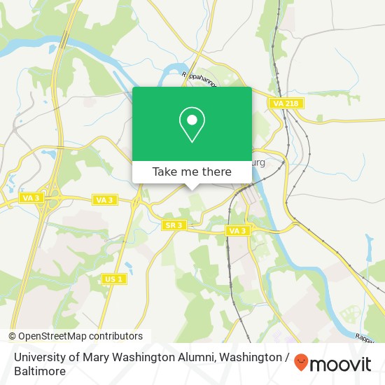 University of Mary Washington Alumni, 1119 Hanover St map