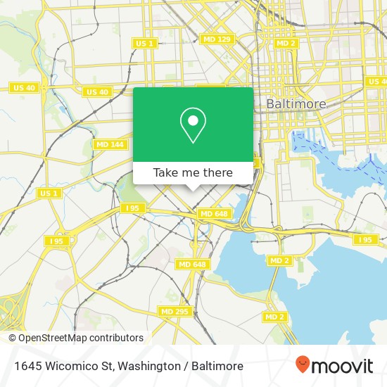 Mapa de 1645 Wicomico St, Baltimore, MD 21230