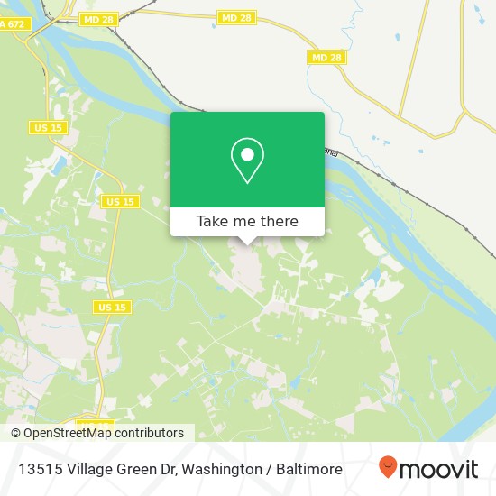 Mapa de 13515 Village Green Dr, Leesburg, VA 20176