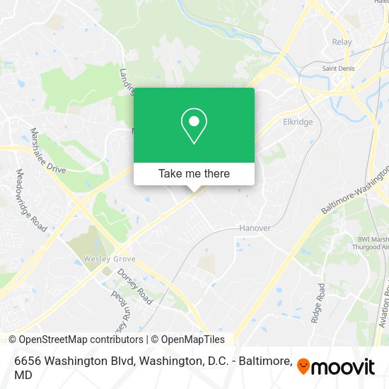 6656 Washington Blvd map