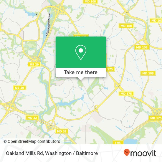 Mapa de Oakland Mills Rd, Columbia, MD 21045
