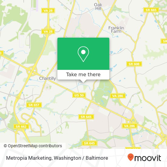 Mapa de Metropia Marketing, 13359 Foxhole Dr