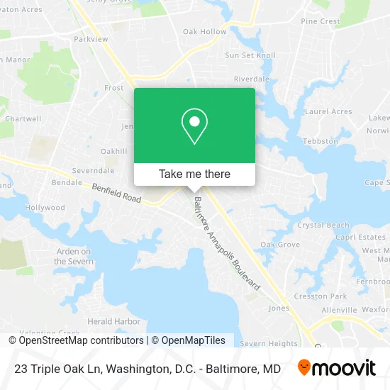 Mapa de 23 Triple Oak Ln