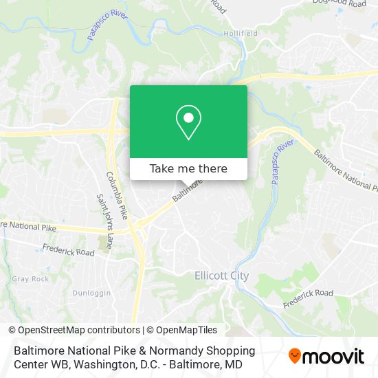 Mapa de Baltimore National Pike & Normandy Shopping Center WB
