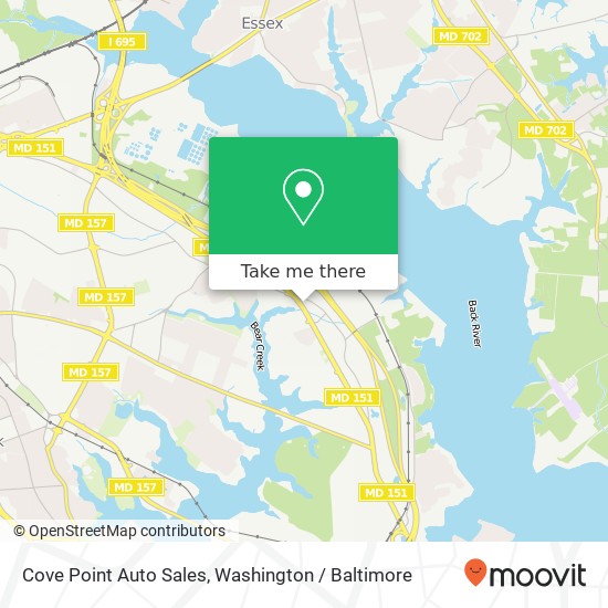 Mapa de Cove Point Auto Sales, 3930 North Point Blvd