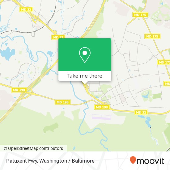 Mapa de Patuxent Fwy, Fort Meade (FORT GEORGE G MEADE), <B>MD< / B> 20755