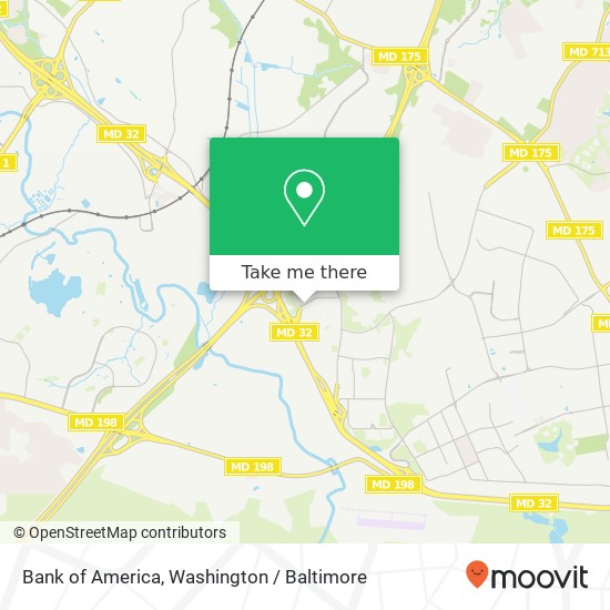 Mapa de Bank of America, 9800 Savage Rd