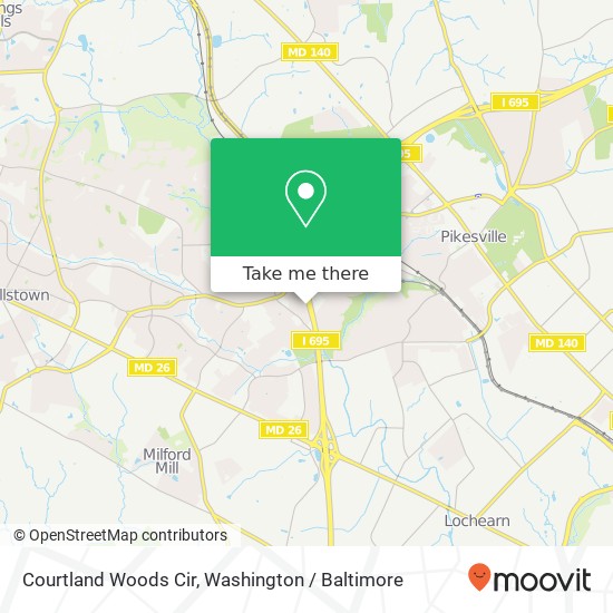 Courtland Woods Cir, Pikesville, MD 21208 map