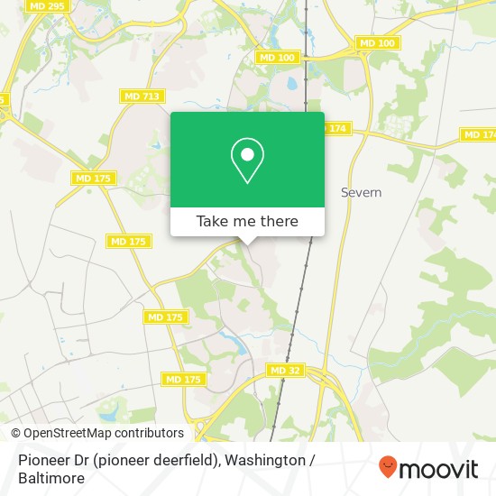 Pioneer Dr (pioneer deerfield), Severn, MD 21144 map