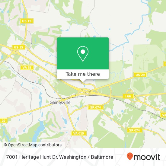 Mapa de 7001 Heritage Hunt Dr, Gainesville, VA 20155