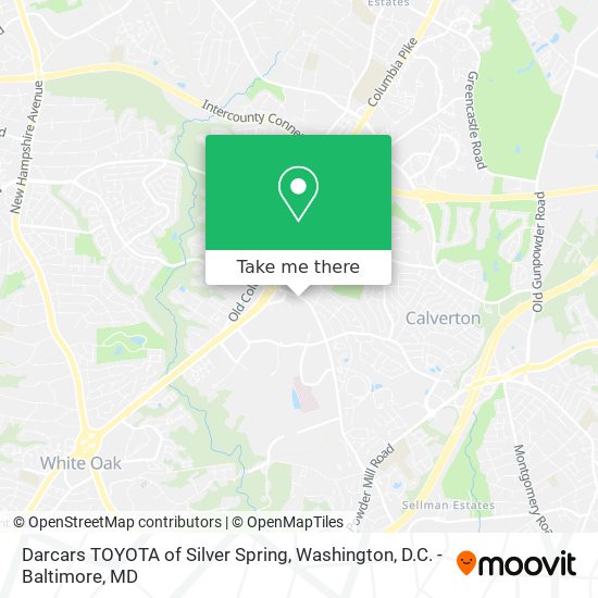 Darcars TOYOTA of Silver Spring map