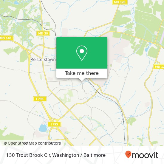 Mapa de 130 Trout Brook Cir, Reisterstown, MD 21136