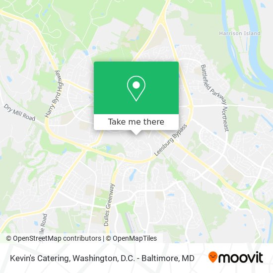 Kevin's Catering map