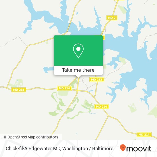 Mapa de Chick-fil-A Edgewater MD, 3220 Solomons Island Rd