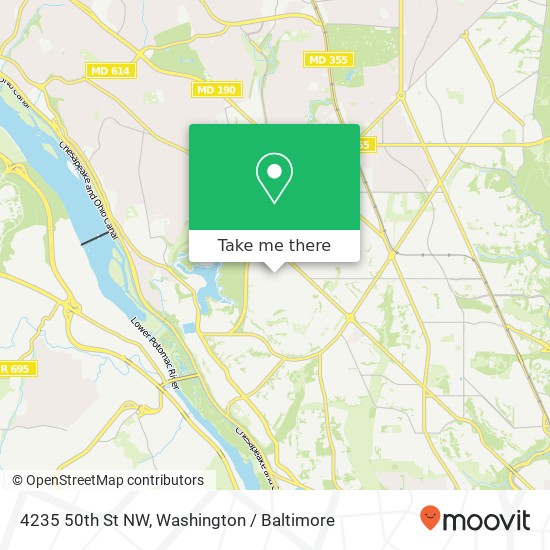 Mapa de 4235 50th St NW, Washington, DC 20016