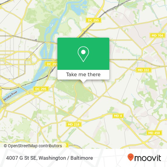 Mapa de 4007 G St SE, Washington (DC), DC 20019