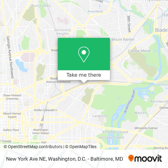 New York Ave NE map