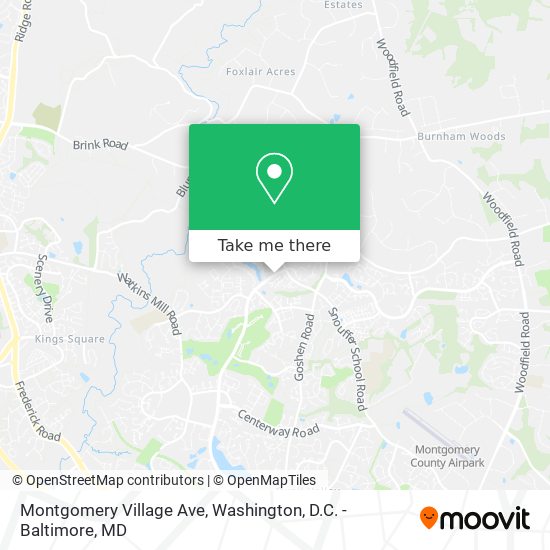 Montgomery Village Ave map