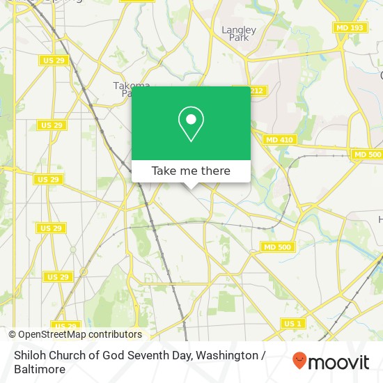 Mapa de Shiloh Church of God Seventh Day, 5701 Eastern Ave