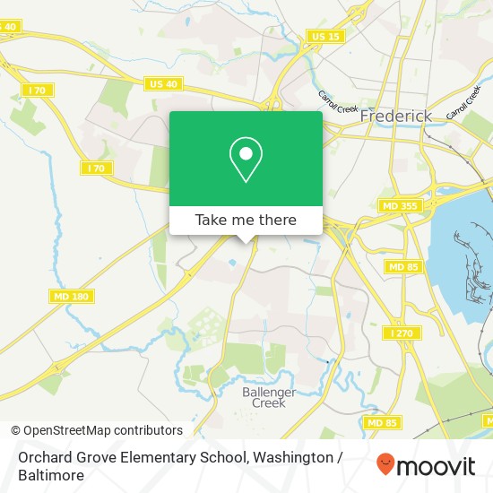Mapa de Orchard Grove Elementary School, 5898 Hannover Dr