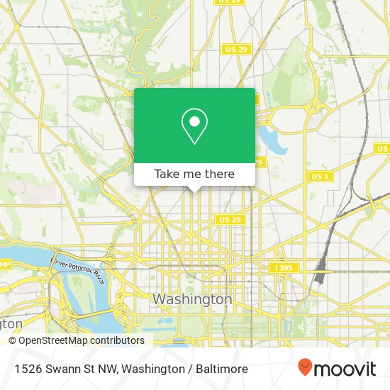 1526 Swann St NW, Washington, DC 20009 map