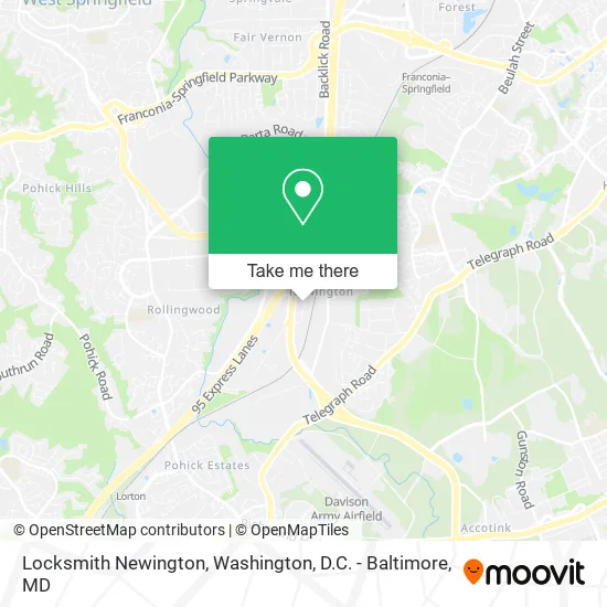 Locksmith Newington map