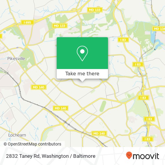 Mapa de 2832 Taney Rd, Baltimore, MD 21209