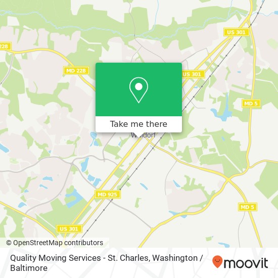 Mapa de Quality Moving Services - St. Charles, 3145 Crain Hwy