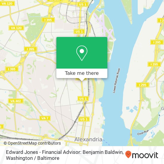 Mapa de Edward Jones - Financial Advisor: Benjamin Baldwin, 2801 Jefferson Davis Hwy